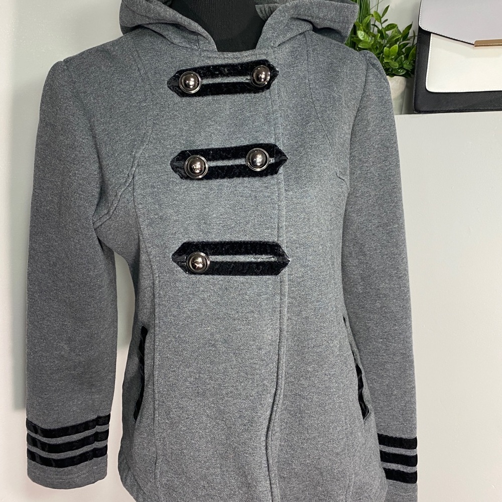 Sebby Collection Gray/Black Children's Coat